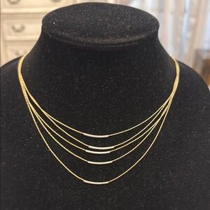 Vintage Gold and Silver Tone Layered Dainty Necklace